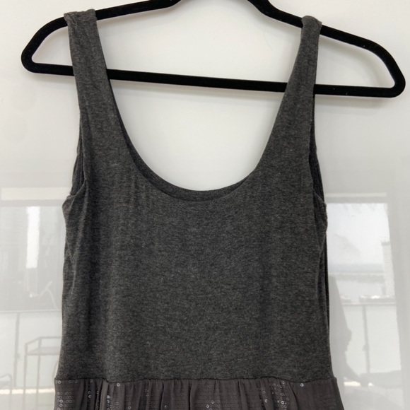 Grey Sequin Mini Tank Dress - Picture 3 of 4